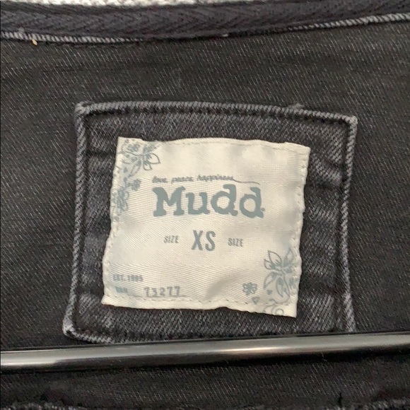 Mudd Distressed Black Denim Style Jacket - Picture 5 of 7